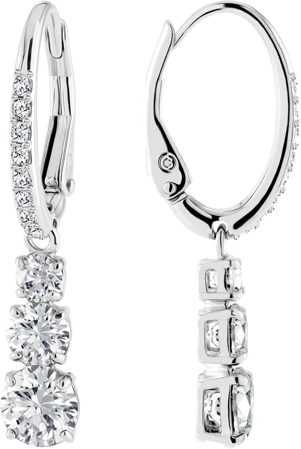 Elegant White Crystal Earrings