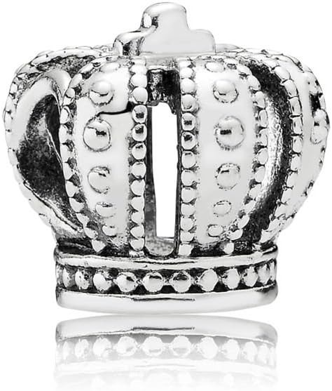 Elegant Sterling Silver Crown Charm