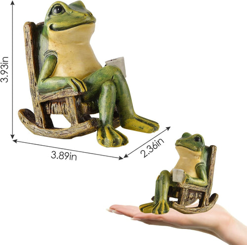 Charming Frog Solar Garden Decor