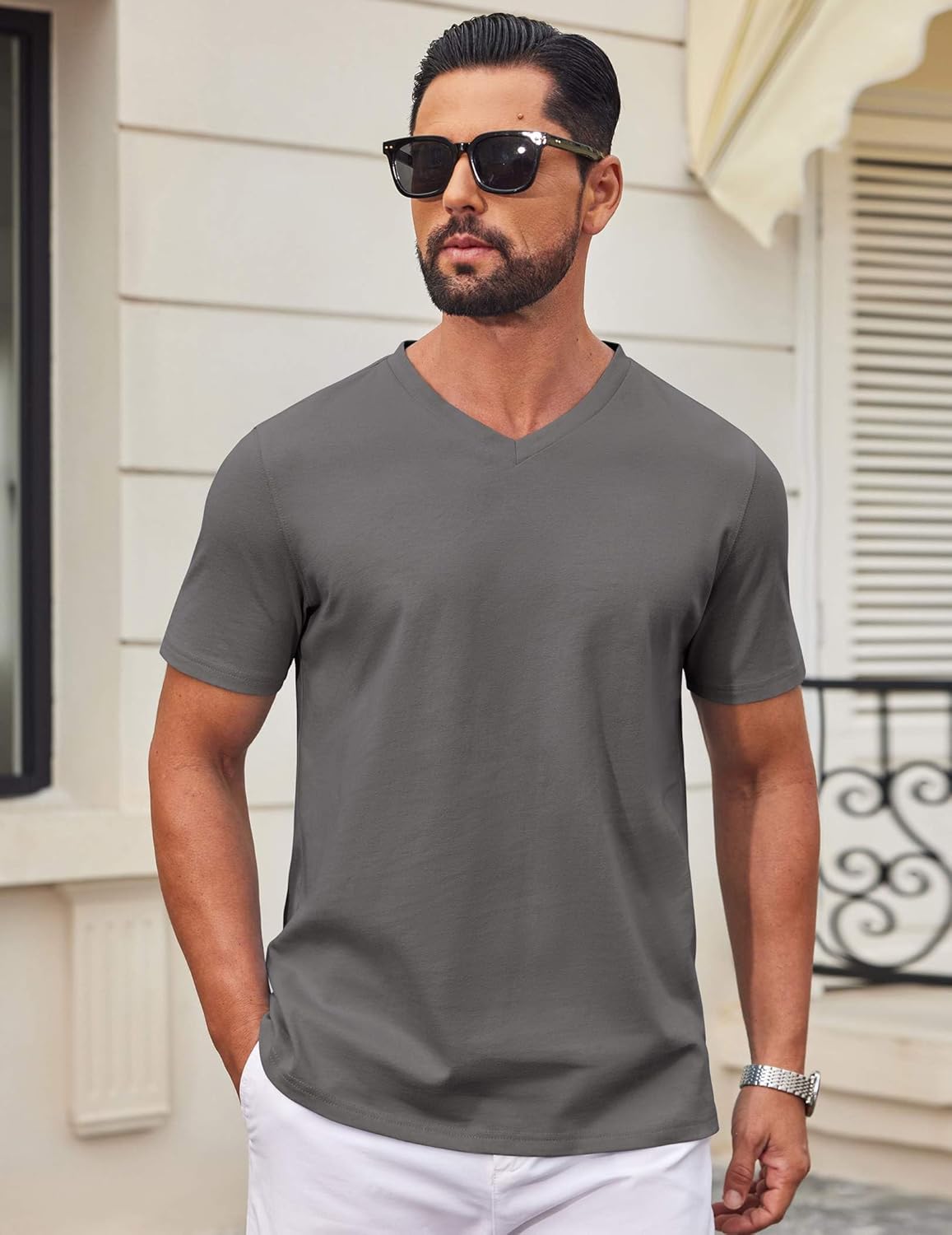 Soft Cotton V-Neck Tee
