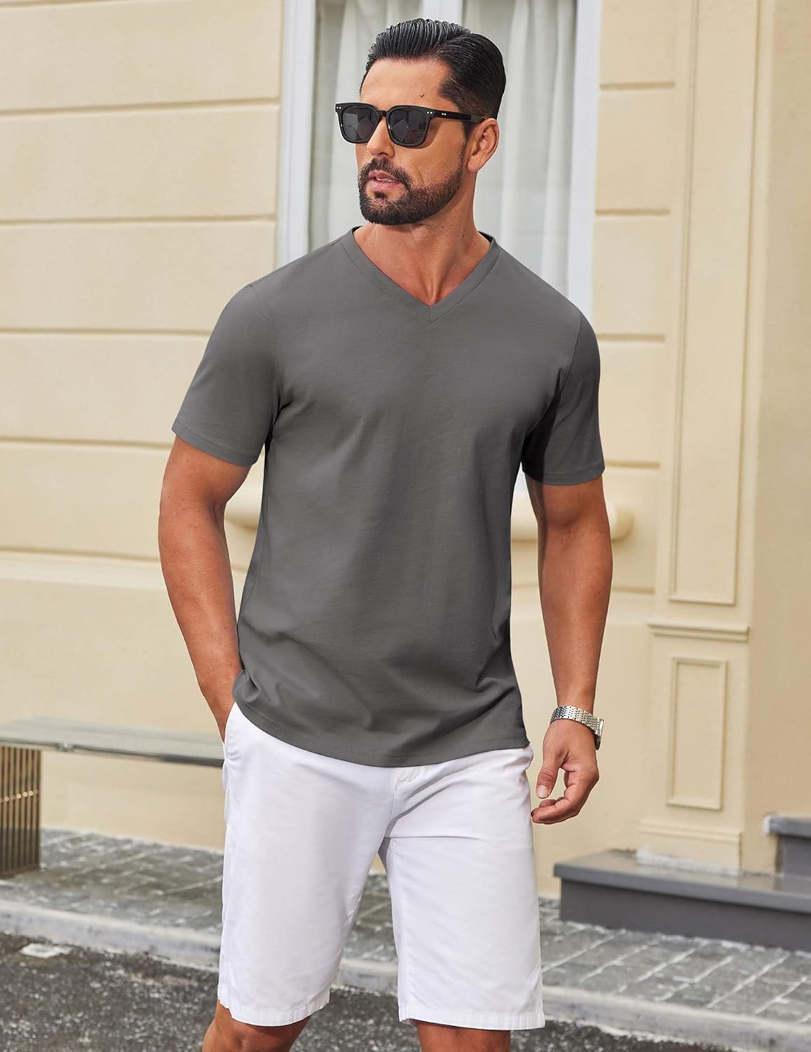 Soft Cotton V-Neck Tee