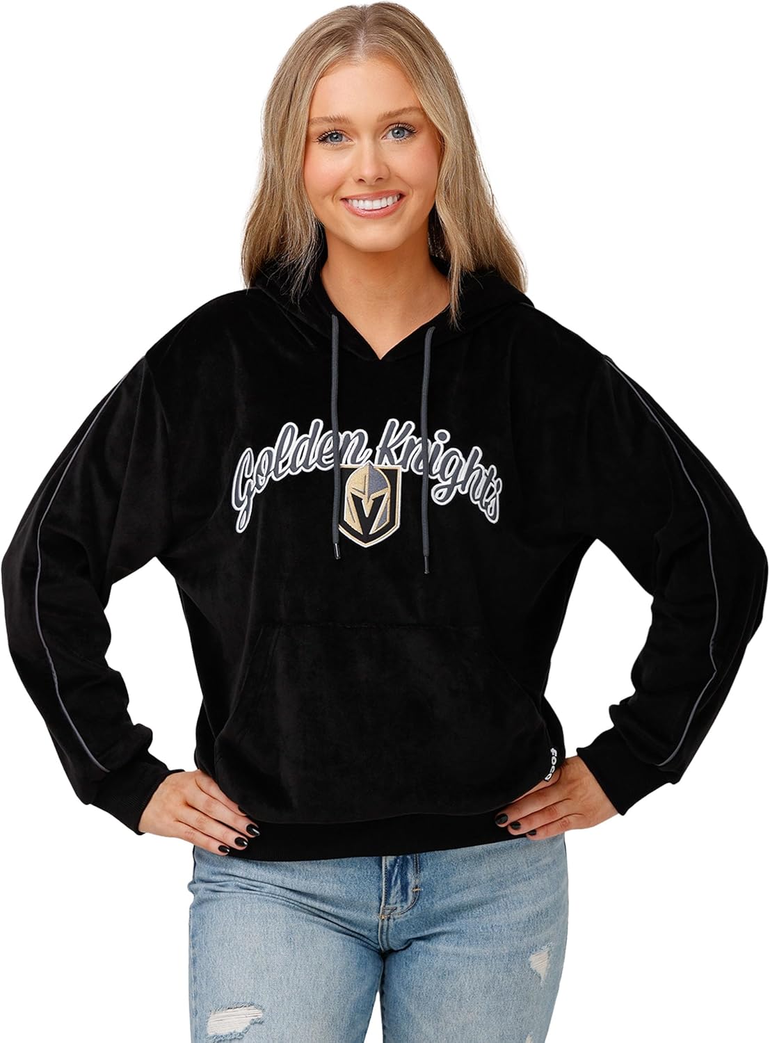 Stylish Velour Team Hoodie