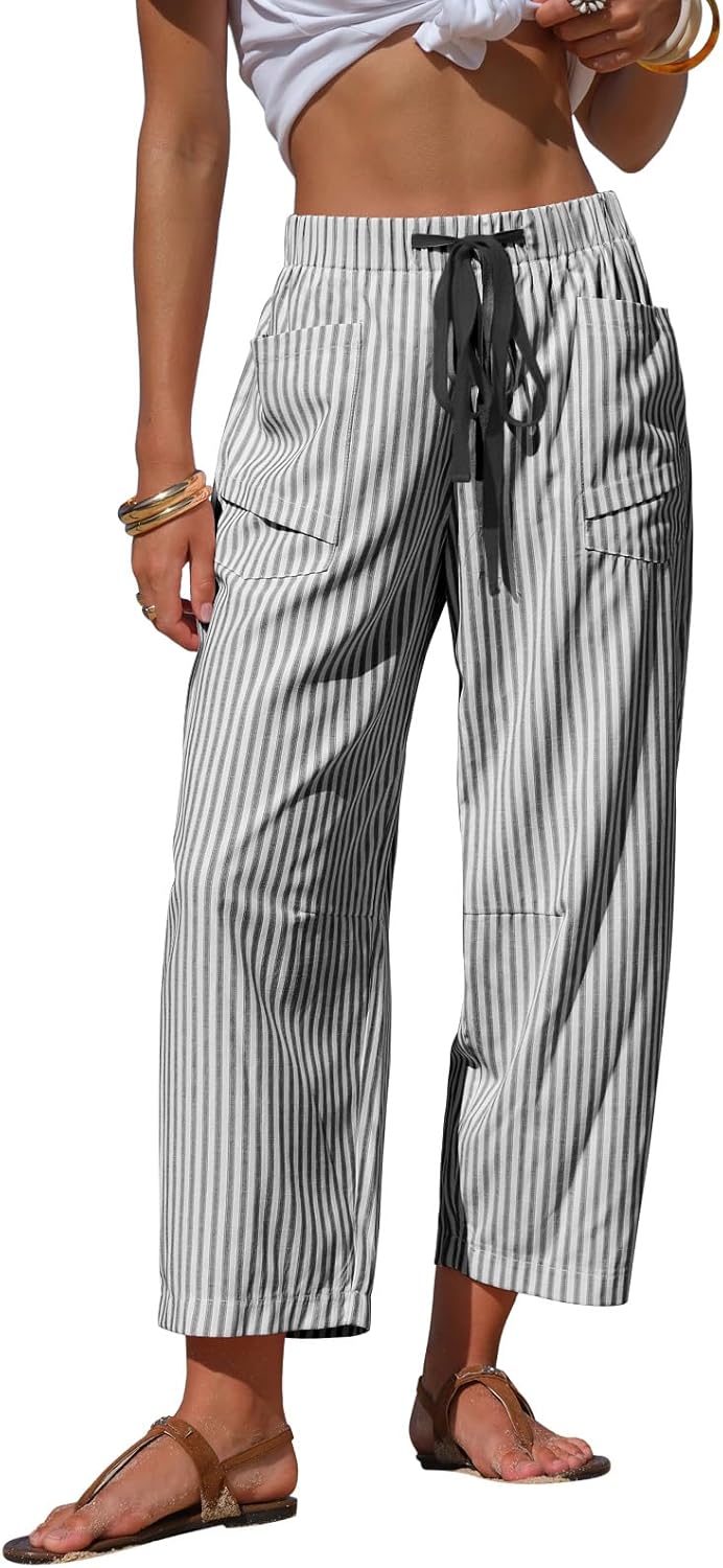Comfy Striped Capri Pants
