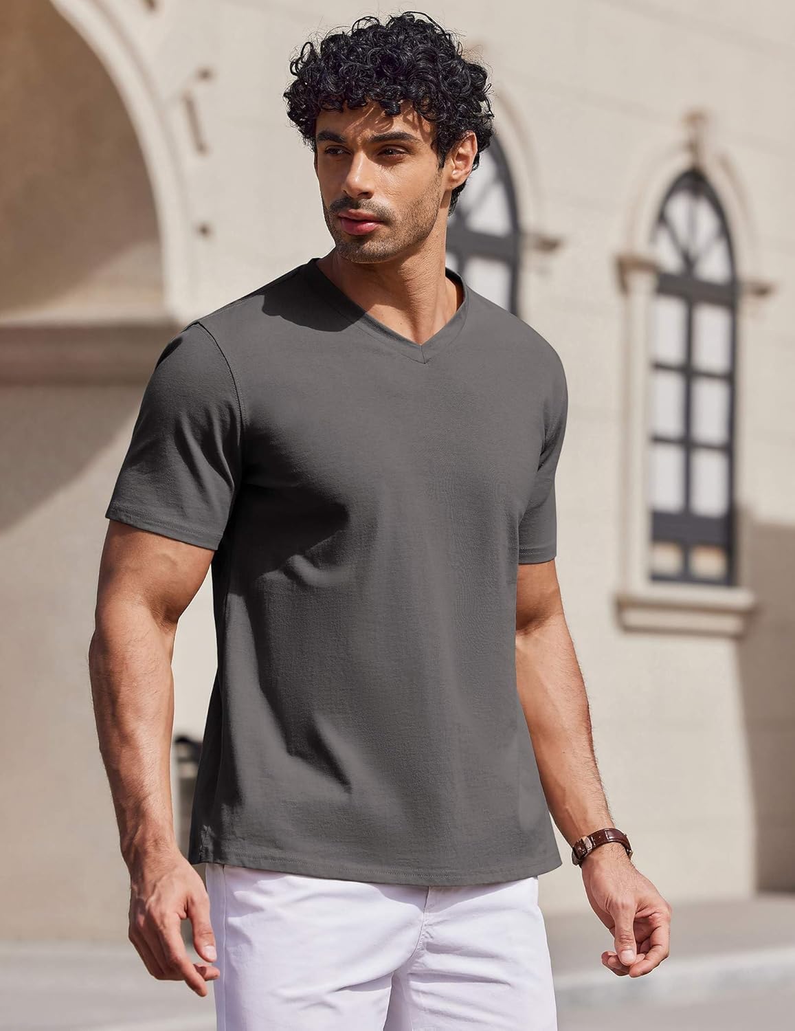 Soft Cotton V-Neck Tee