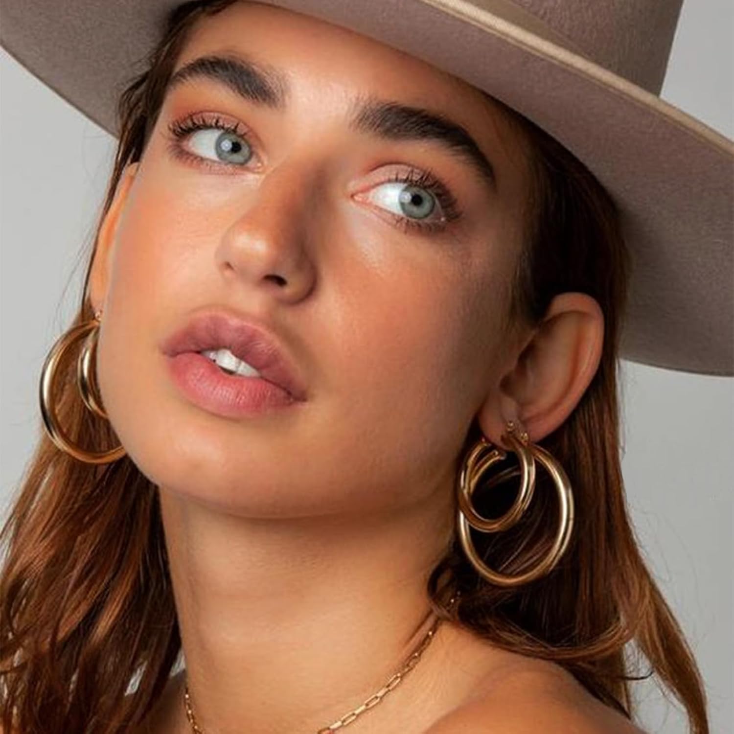 Chic Gold Hoop Earrings Set