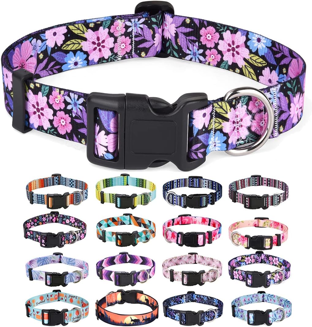 Boho Floral Dog Collar