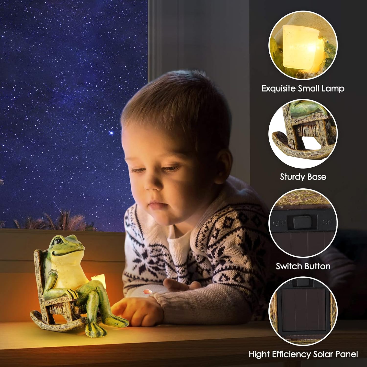 Charming Frog Solar Garden Decor