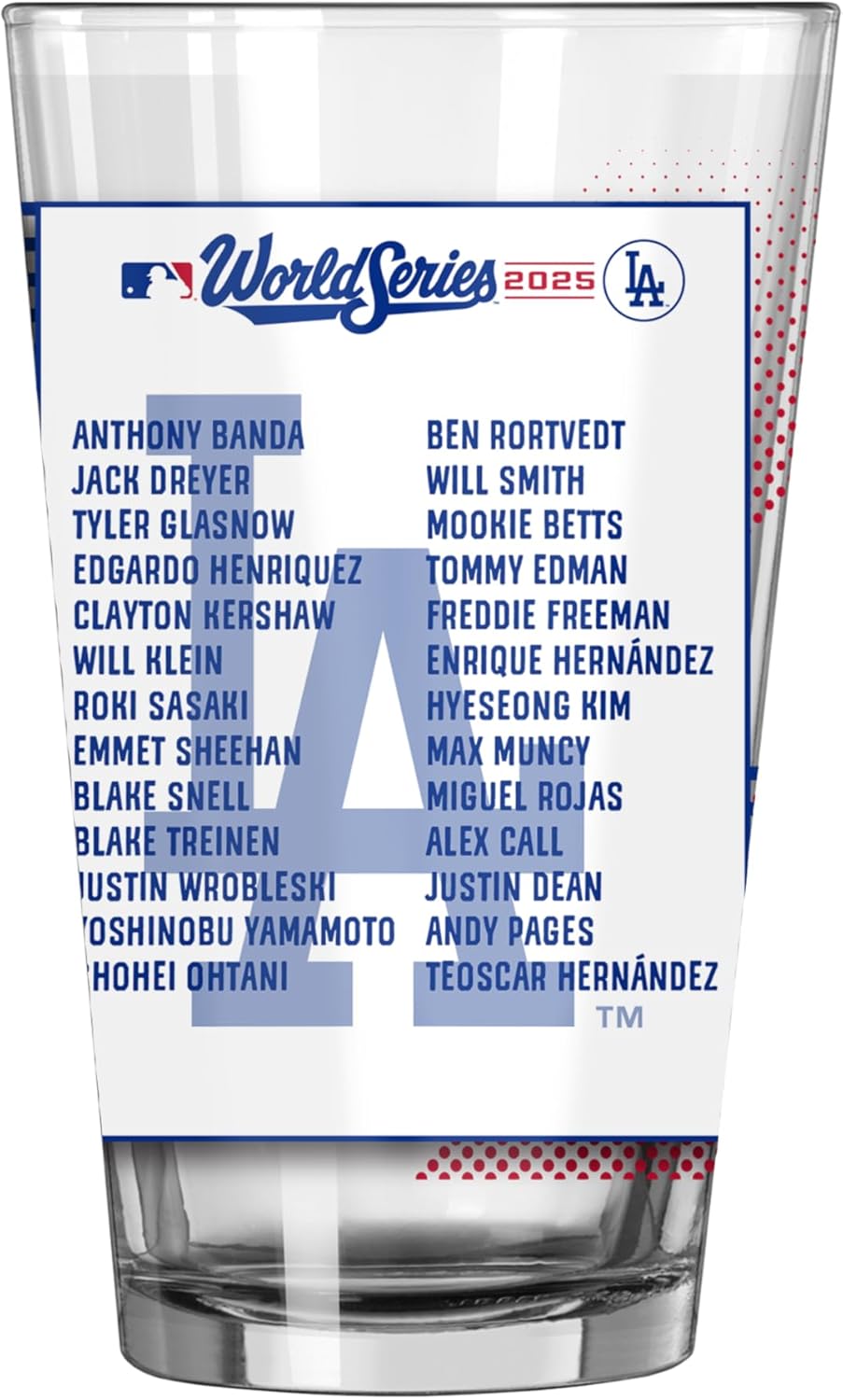 Dodgers Champions Pint Glass