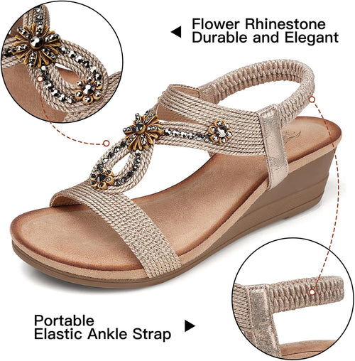 Blossom Wedge Sandals