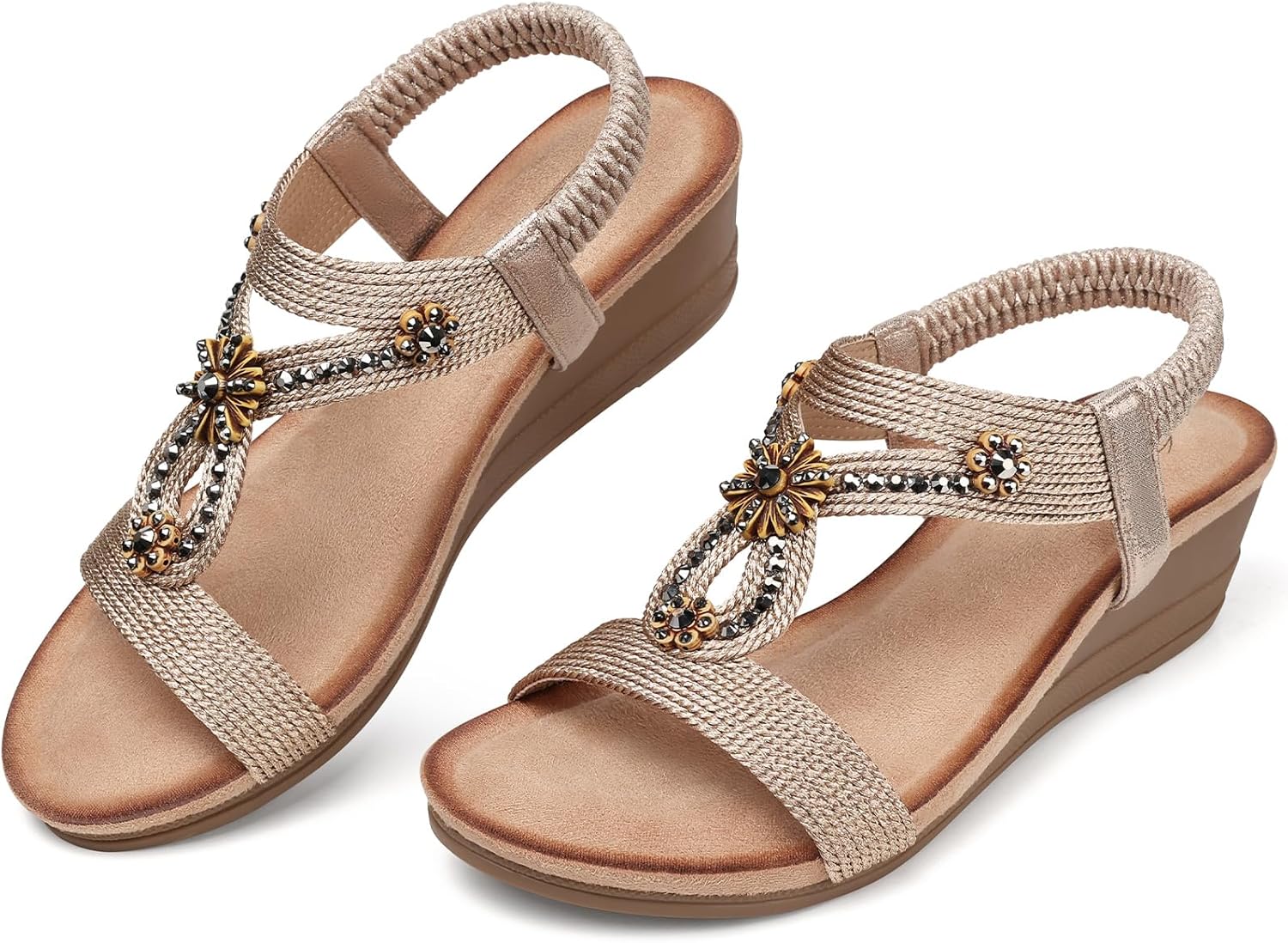 Blossom Wedge Sandals