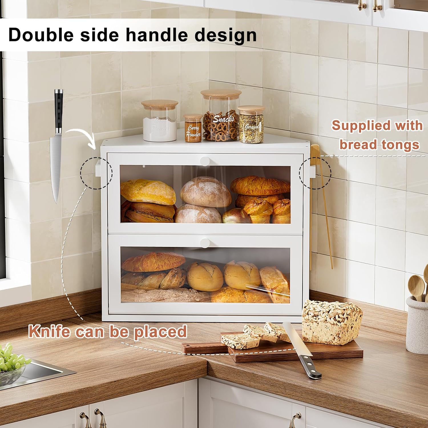 WOWLIVE Corner Bread Keeper