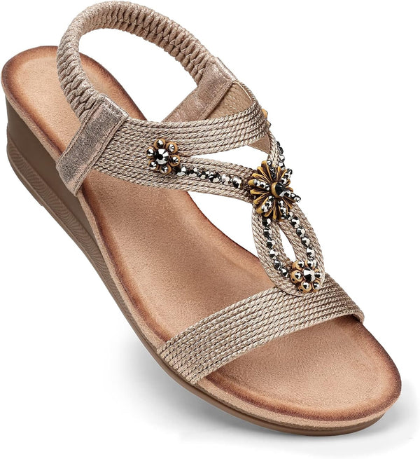 Blossom Wedge Sandals