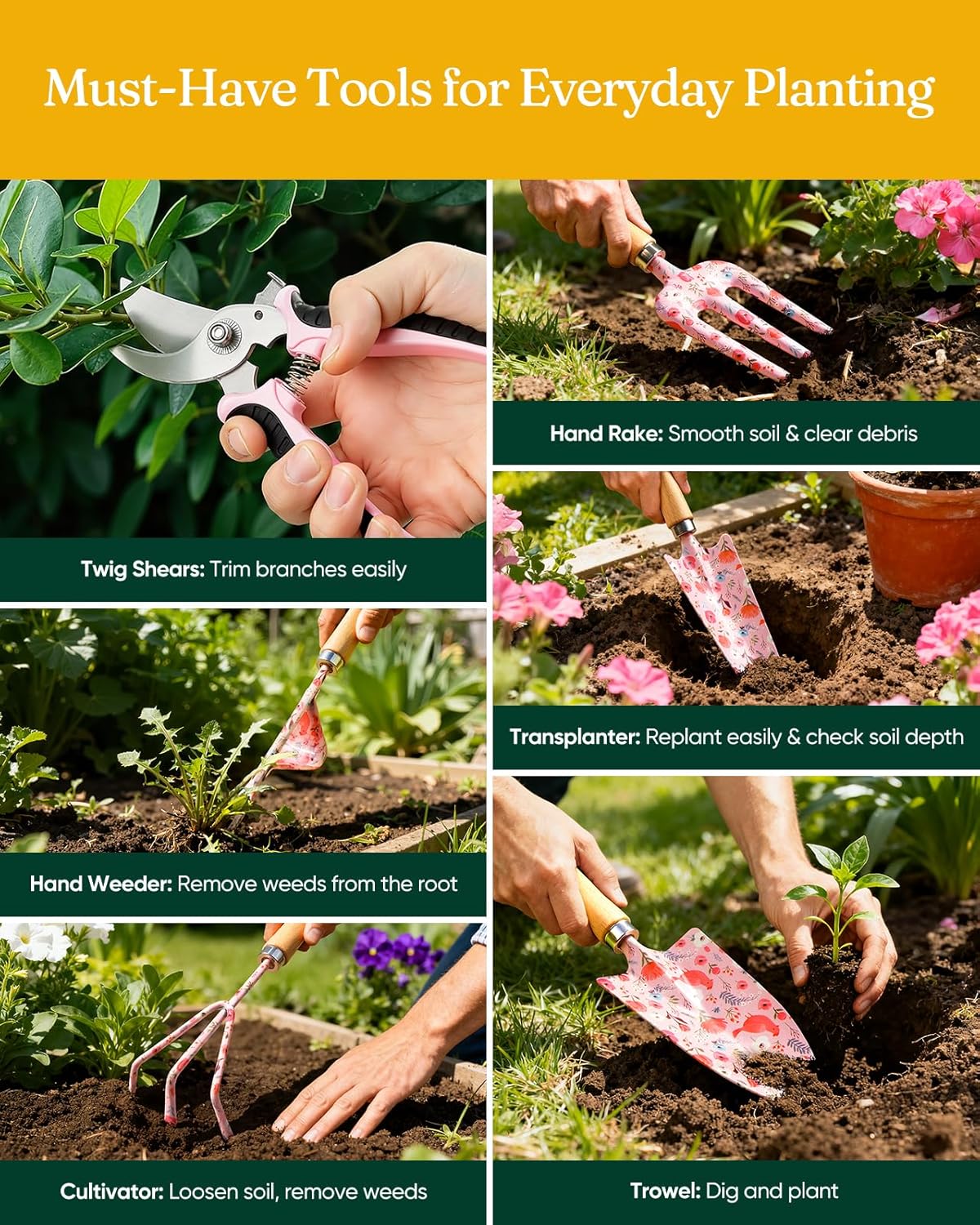 Chic Garden Tool Set for Women