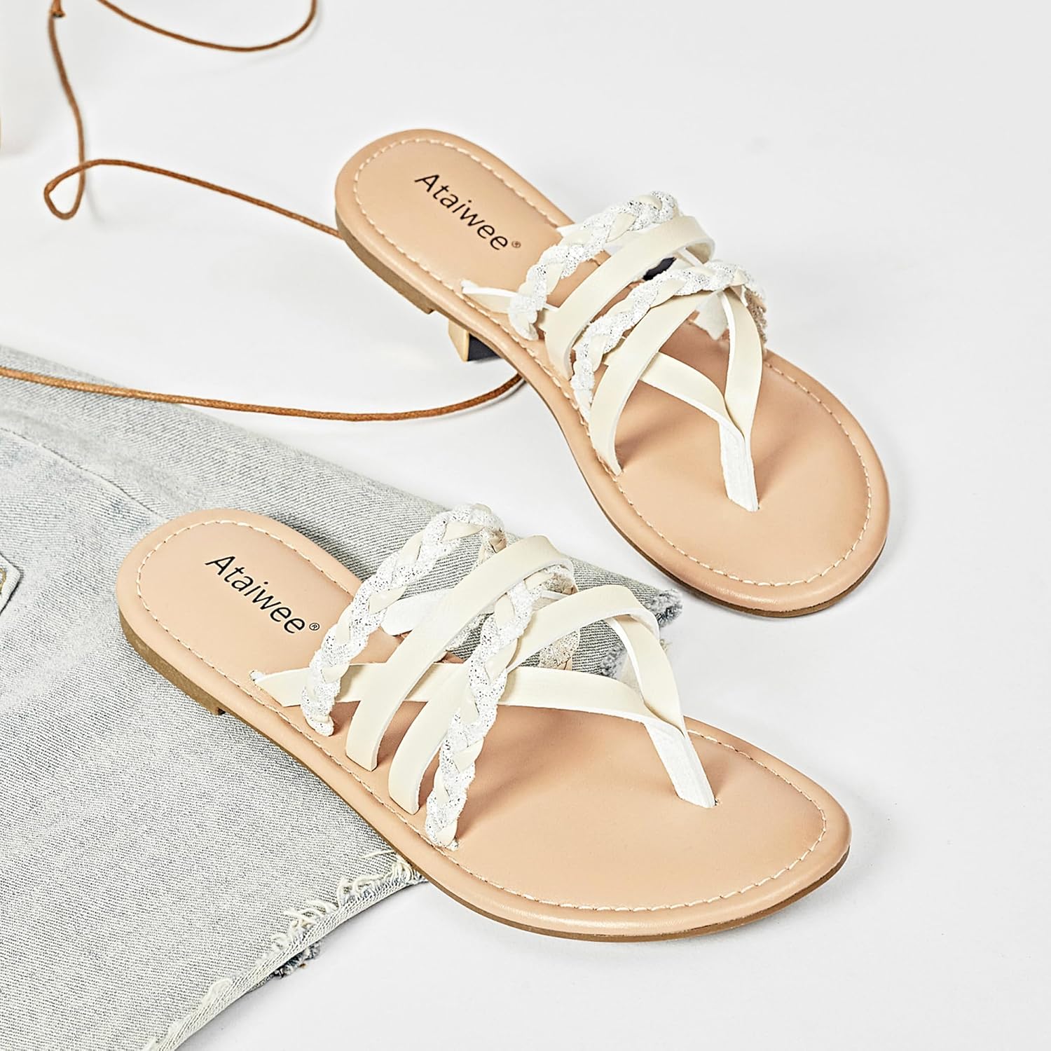Ataiwee Women's Comfy Slide Sandals