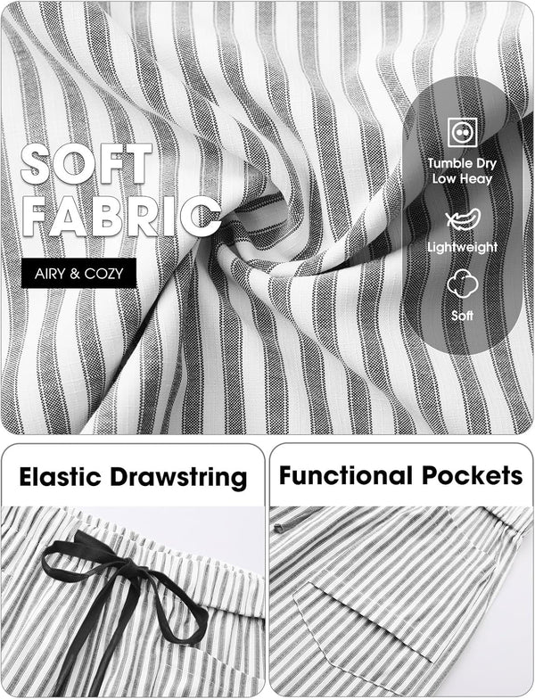 Comfy Striped Capri Pants