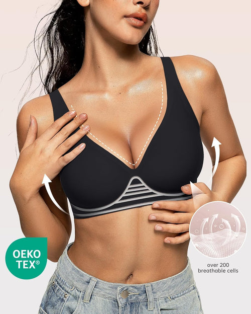 Comfortable Wireless Plunge Bra