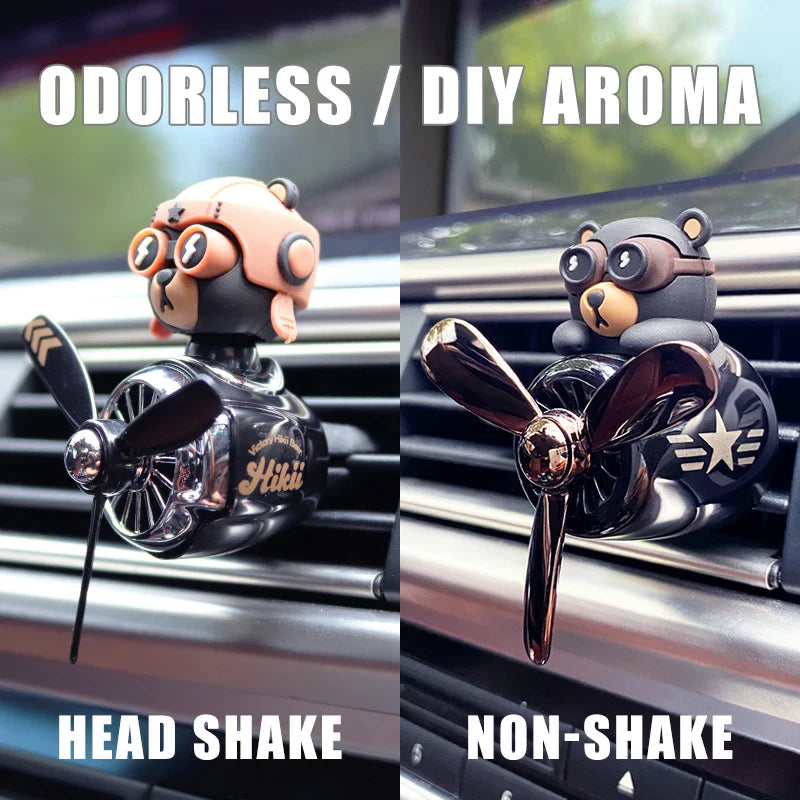 Pilot Bear Air Freshener Clip