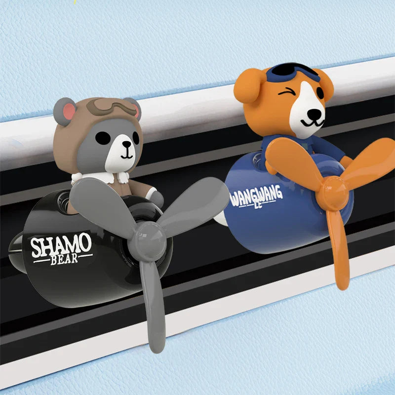 Pilot Bear Air Freshener Clip