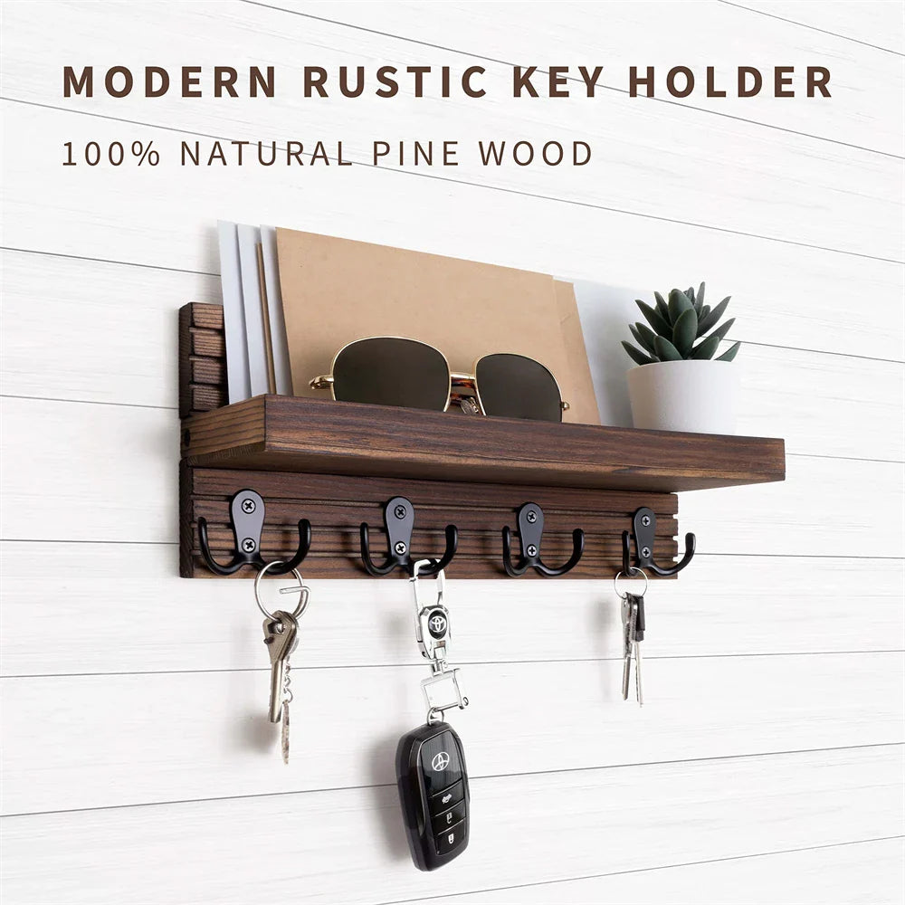 Rustic Entryway Key Organizer