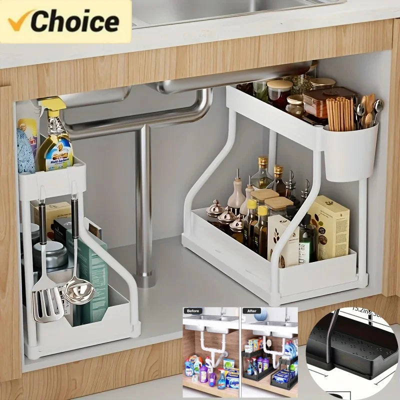 Smart Pull-Out Shelf Organizer