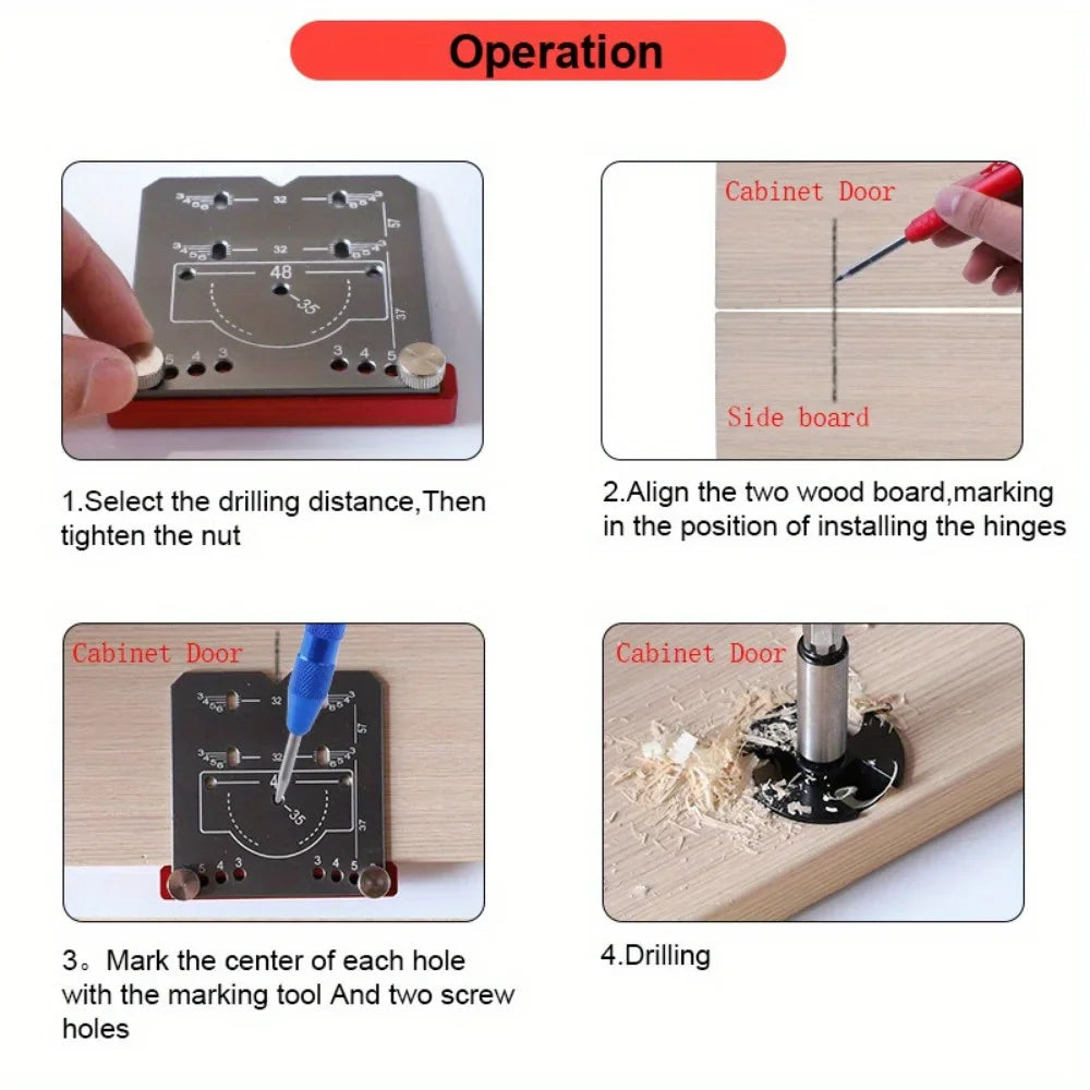 Easy Hinge Drilling Guide