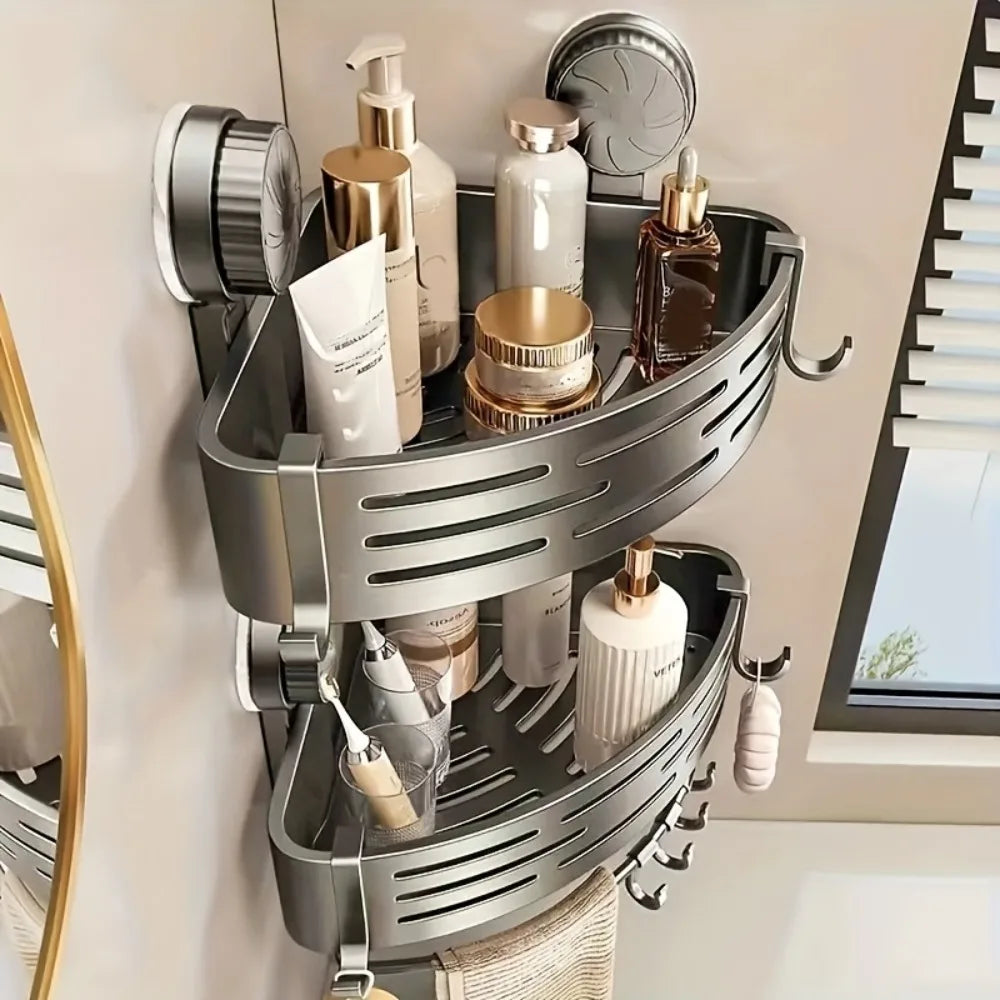 Triangular Bathroom Storage Shelf